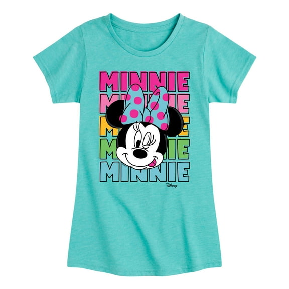 Disney - Minnie Stacked - Toddler & Youth Girls Short Sleeve Graphic T-Shirt