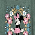 thumbnail image 1 of Disney - Minnie Standing In Flower Frame - Women's Short Sleeve Graphic T-Shirt, 1 of 4