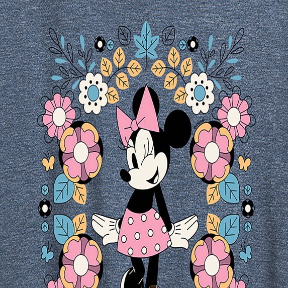 Disney - Minnie Standing In Flower Frame - Women's Short Sleeve Graphic T-Shirt