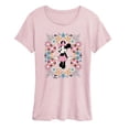 thumbnail image 1 of Disney - Minnie Standing In Flower Frame - Women's Short Sleeve Graphic T-Shirt, 1 of 3