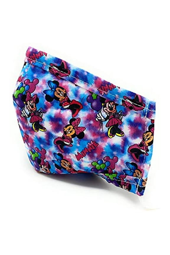 Disney Minnie Tie Dye ADULT Face Mask with Nose Wire Clip - Maskara by BengC