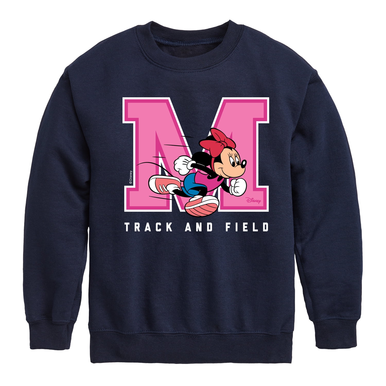 Disney - Minnie Track And Field - Toddler And Youth Crewneck Fleece Sweatshirt