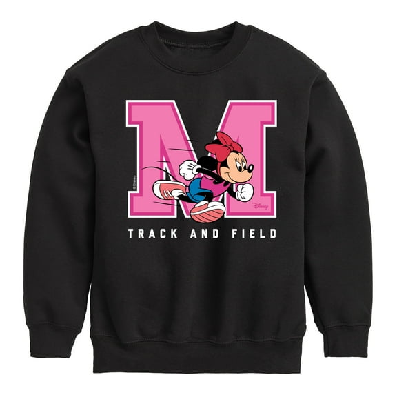 Disney - Minnie Track And Field - Toddler And Youth Crewneck Fleece Sweatshirt
