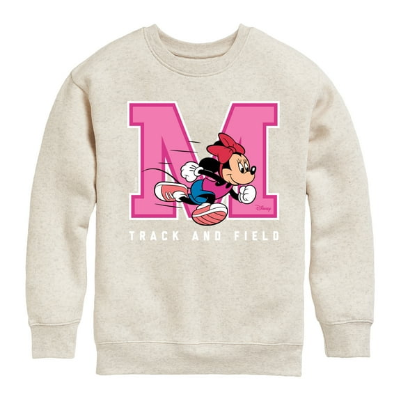 Disney - Minnie Track And Field - Toddler And Youth Crewneck Fleece Sweatshirt