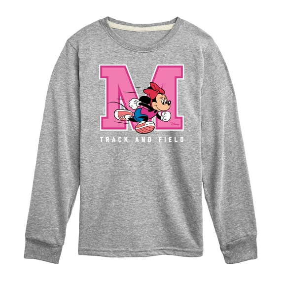 Disney - Minnie Track And Field - Toddler And Youth Long Sleeve Graphic T-Shirt