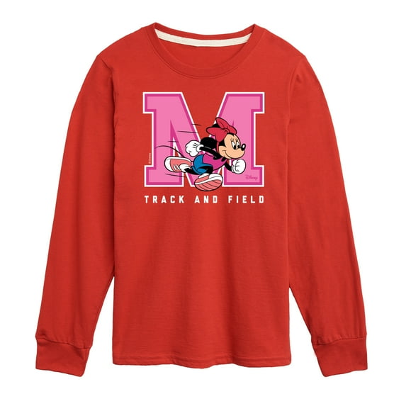 Disney - Minnie Track And Field - Toddler And Youth Long Sleeve Graphic T-Shirt