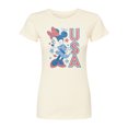 thumbnail image 1 of Disney - Minnie USA - Juniors Fitted Short Sleeve Graphic T-Shirt, 1 of 4
