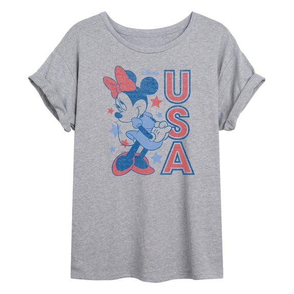 Disney - Minnie USA - Women's Oversized Graphic T-Shirt