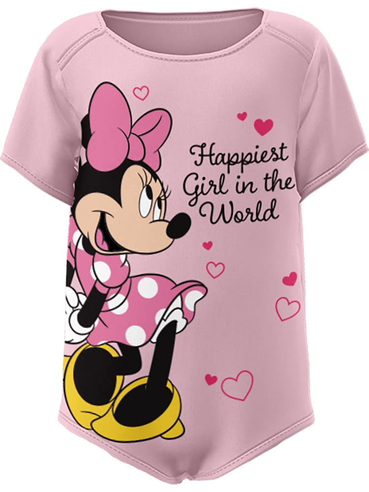 Disney Minnie Mouse Pink Infant Onesie, 12M-24M (Girl's)