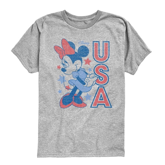 Disney - Minnie Usa - Youth Boys Short Sleeve Graphic T-Shirt