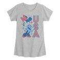 thumbnail image 1 of Disney - Minnie Usa  - Youth Girls Fitted Short Sleeve T-Shirt, 1 of 3