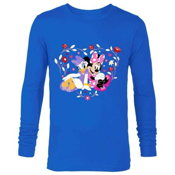 Disney Minnie and Daisy BFF Heart Galentine’s Day - Long Sleeve T-Shirt for Men – Customized-Royal