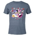 thumbnail image 1 of Disney Minnie and Daisy BFF Heart Galentine’s Day - Short Sleeve Blended T-Shirt for Adults – Customized-Navy Heather, 1 of 5
