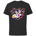 thumbnail image 1 of Disney Minnie and Daisy BFF Heart Galentine’s Day - Short Sleeve Cotton T-Shirt for Adults - Customized-Black, 1 of 5