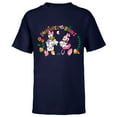 thumbnail image 1 of Disney Minnie and Daisy Bunnies and Bows Girls’ Easter - Short Sleeve T-Shirt for Kids - Customized-Navy, 1 of 5