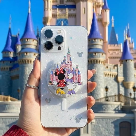 Disney Minnie and Daisy Castle MagSafe Phone Grip, Cute Disney Pop Socket, Best Friends Disney Phone Accessory Gift