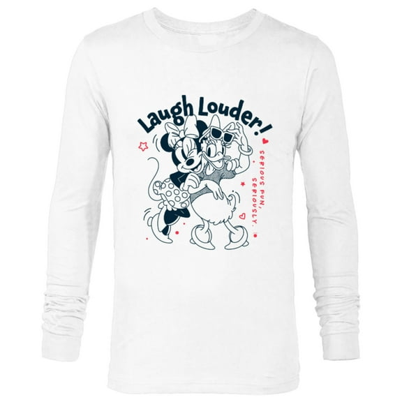 Disney Minnie and Daisy Laugh Louder Seriously Fun - Long Sleeve T-Shirt for Men – Customized-White