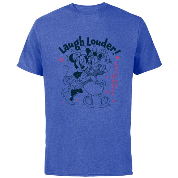 Disney Minnie and Daisy Laugh Louder Seriously Fun - Short Sleeve Cotton T-Shirt for Adults - Customized-Royal Heather