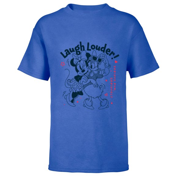 Disney Minnie and Daisy Laugh Louder Seriously Fun - Short Sleeve T-Shirt for Kids – Customized-Royal