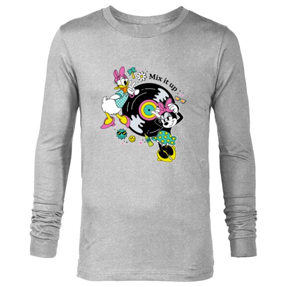 Disney Minnie and Daisy Mix It Up Retro - Long Sleeve T-Shirt for Men - Customized-Athletic Heather