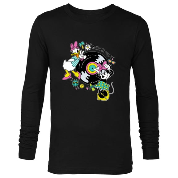 Disney Minnie and Daisy Mix It Up Retro - Long Sleeve T-Shirt for Men - Customized-Black