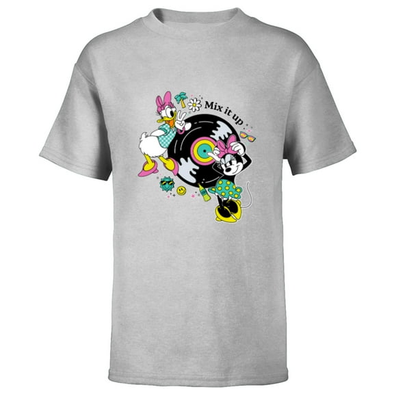 Disney Minnie and Daisy Mix It Up Retro - Short Sleeve T-Shirt for Kids - Customized-Athletic Heather