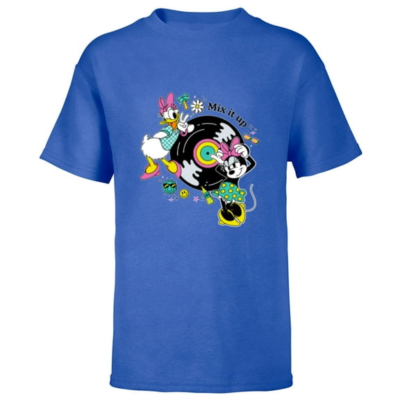 Disney Minnie and Daisy Mix It Up Retro - Short Sleeve T-Shirt for Kids - Customized-Royal
