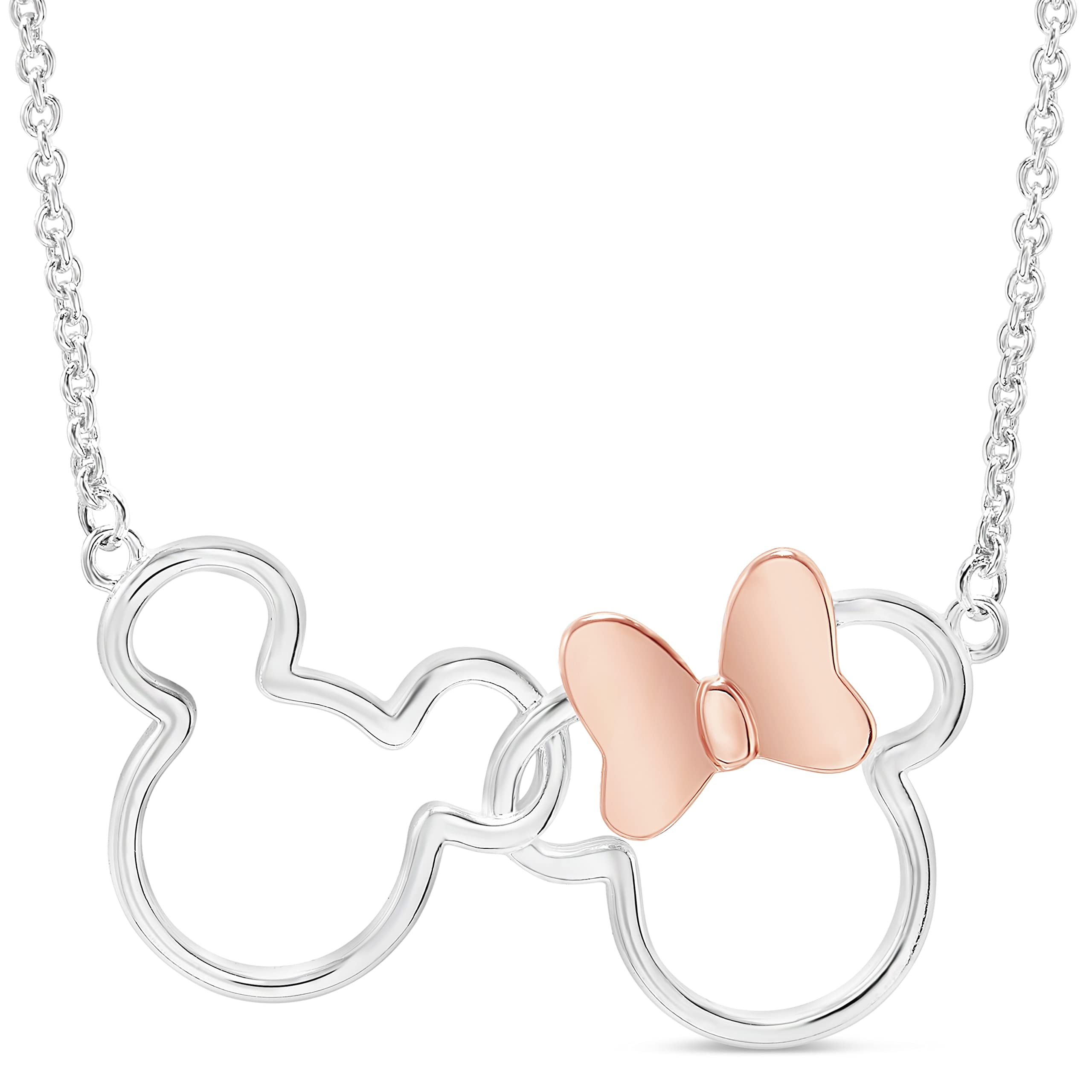Disney Mickey and Minnie Mouse Jewelry for Women, Two Tone 