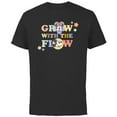 thumbnail image 1 of Disney Minnie and Mickey Mouse Grow with the Flow Springtime - Short Sleeve Cotton T-Shirt for Adults - Customized-Black, 1 of 5