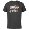 thumbnail image 1 of Disney Minnie and Mickey Mouse Grow with the Flow Springtime - Short Sleeve Cotton T-Shirt for Adults - Customized-Charcoal, 1 of 5