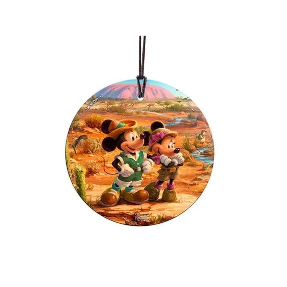 Disney (Minnie and Mickey in the Outback) StarFire Prints™ Hanging Glass Print SPCIR988