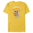 thumbnail image 1 of Disney Minnie’s Sweet Spells & Be-Witching Bites Halloween - Short Sleeve Blended T-Shirt for Adults - Customized-Yellow, 1 of 5