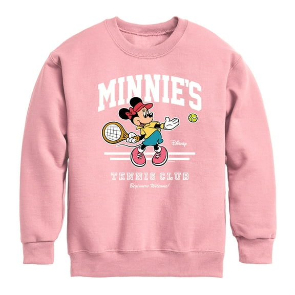 Disney - Minnies Tennis Club - Toddler And Youth Crewneck Fleece Sweatshirt