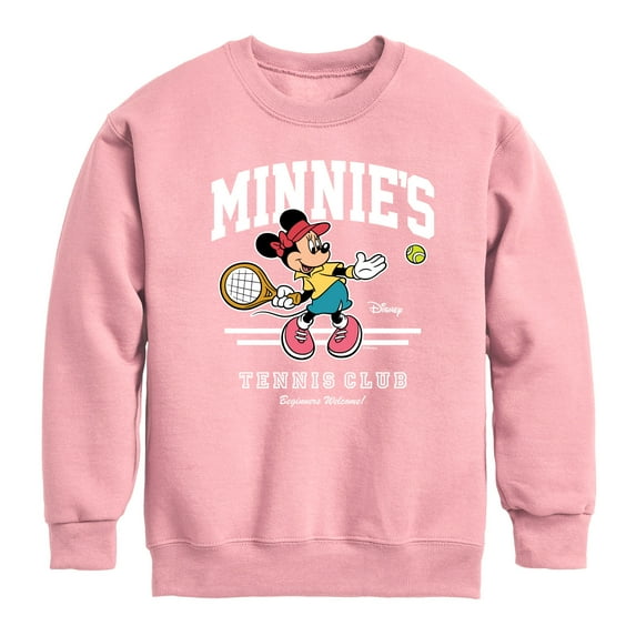 Disney - Minnies Tennis Club - Toddler And Youth Crewneck Fleece Sweatshirt
