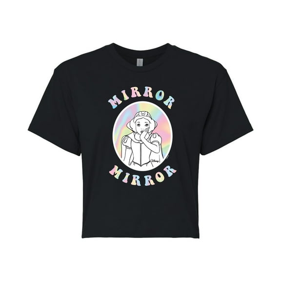 Disney - Mirror Mirror  - Juniors Cropped Cotton Blend T-Shirt