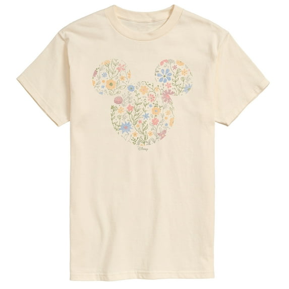 Disney - Mm Floral Ears Short Sleeve Graphic T-Shirt