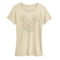 thumbnail image 1 of Disney - Mm Floral Ears - Women's Short Sleeve Graphic T-Shirt, 1 of 4