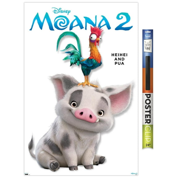 Disney Moana 2 - Heihei and Pua Feature Series Wall Poster, 22.375" x 34"