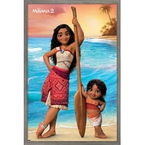Disney Moana 2 - Moana and Simea Wall Poster, 14.725" x 22.375" Framed