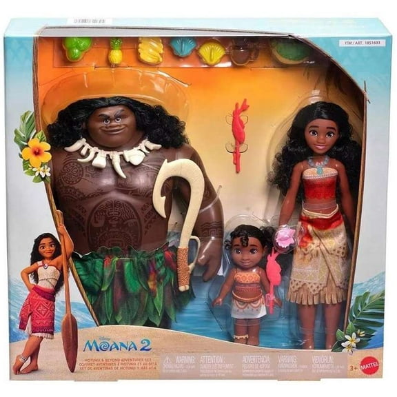 Moana 2 Montunui & Beyond 3-Pack Doll Set Moana, Simea & Maui