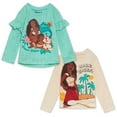 thumbnail image 1 of Disney Moana 2 Pack Long Sleeve T-Shirts Infant to Big Kid, 1 of 5