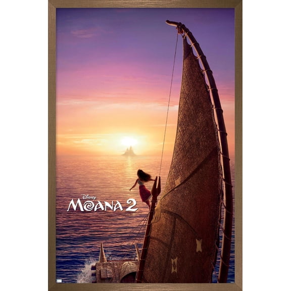 Disney Moana 2 - Teaser One Sheet Wall Poster, 22.375" x 34" Framed
