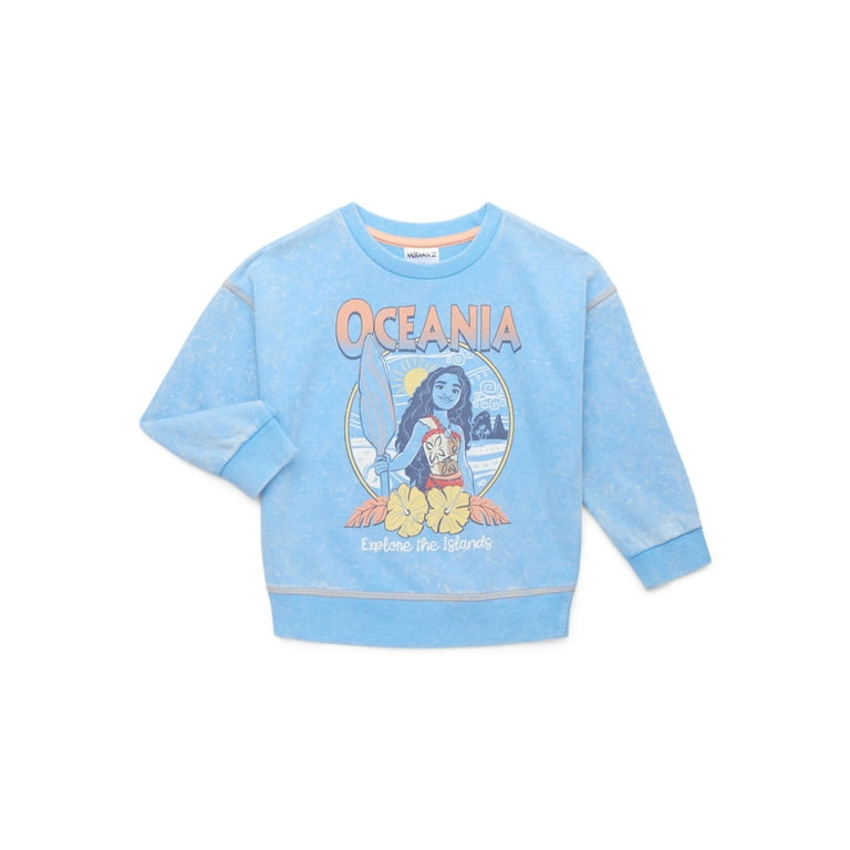 Disney Moana 2 Toddler Girls Graphic Sweatshirt, Sizes 12M Disney Moana 2 Toddler Girls Graphic Sweatshirt, Sizes 12M