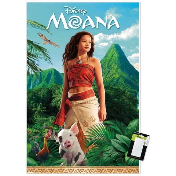 Disney Moana (2026) - Moana, Pua, Heihei Wall Poster, 22.375" x 34"