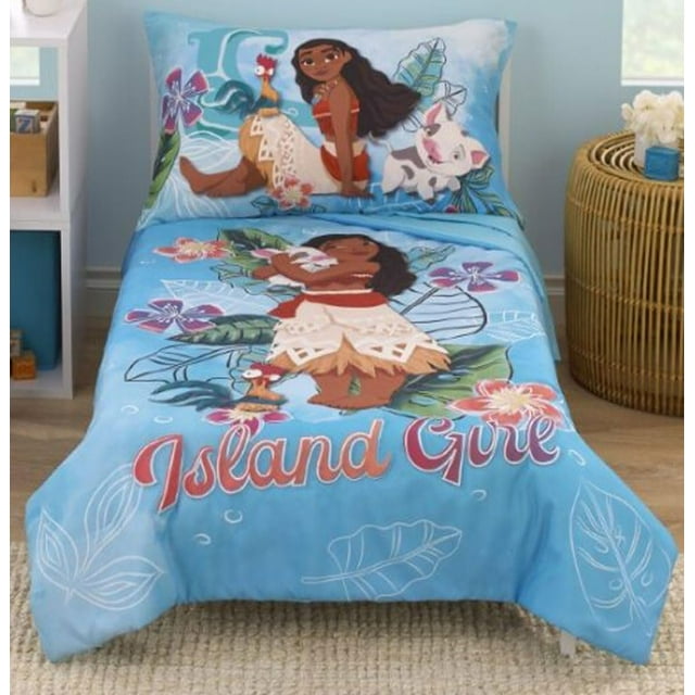 Disney Moana 4 Piece Toddler Bedspread Bedding Set