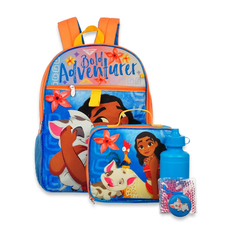 Disney Moana 5 Piece Backpack Set orange multi one size