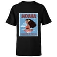 thumbnail image 1 of Disney Moana Adventurer Daughter of the Sea Retro Distressed - Short Sleeve T-Shirt for Kids - Customized-Black, 1 of 5