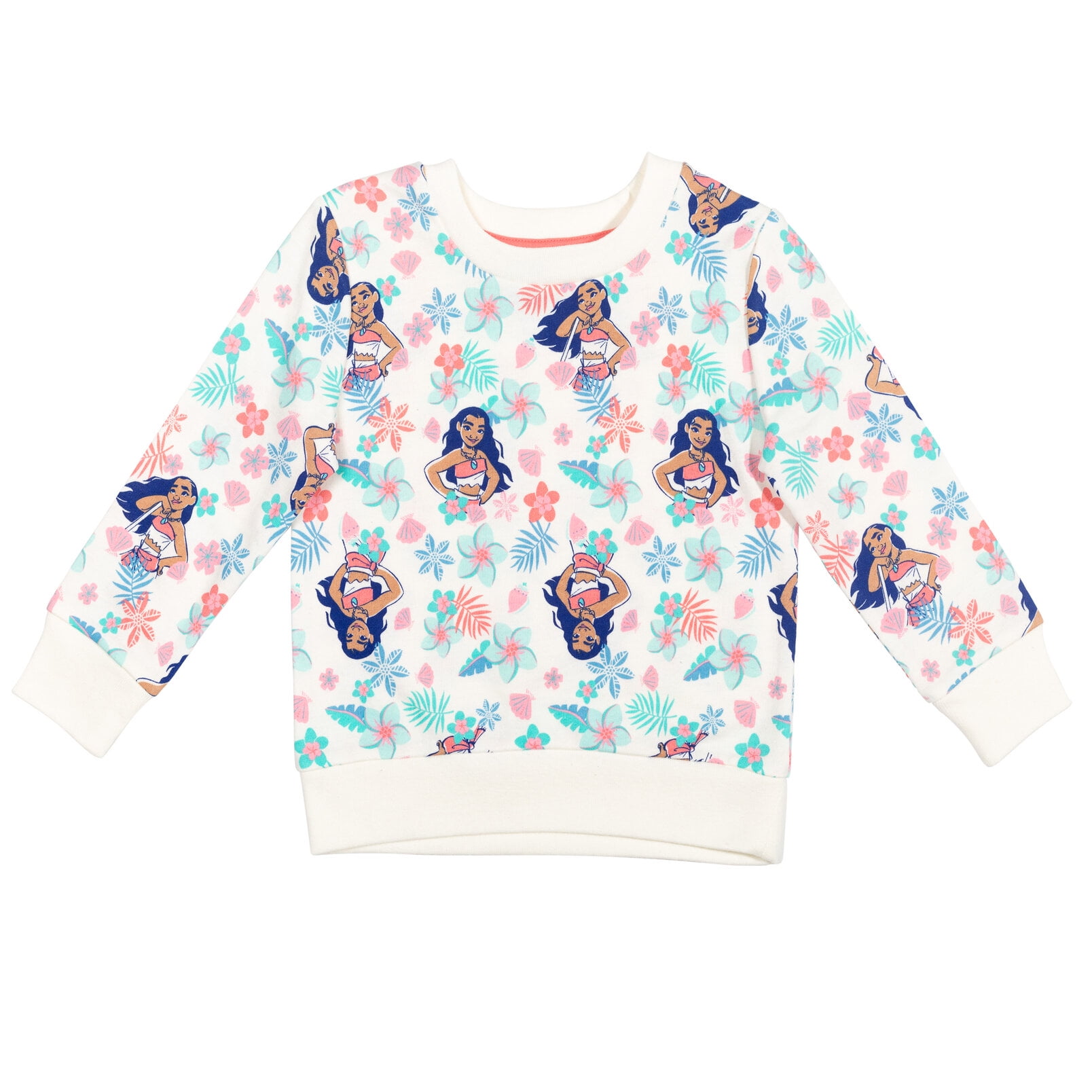 Hooded Sweatshirt for Girls Stitch Moana Beige