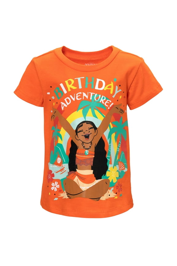 Moana Birthday Little Girls T-Shirt Toddler to Big Kid
