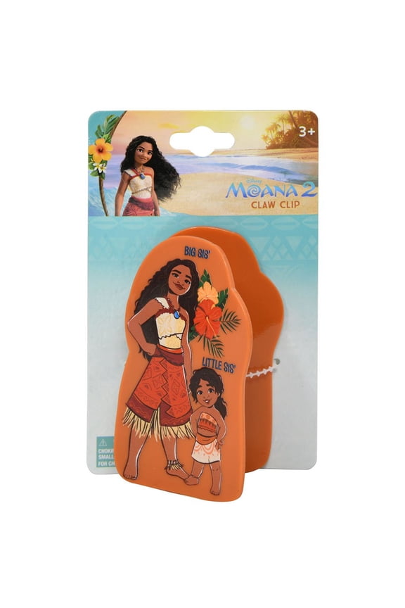 Moana Character Shaped Hair Claw Clip on Card, Girls